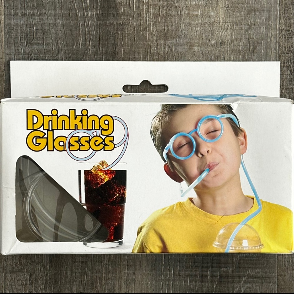 💞 New Goofy Drinking Straw Glasses